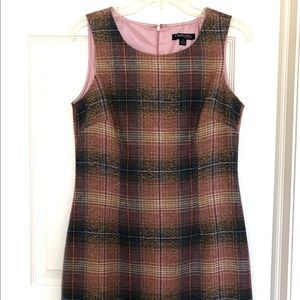 NWT Chadwicks size 4 fully lined plaid wool blend dress